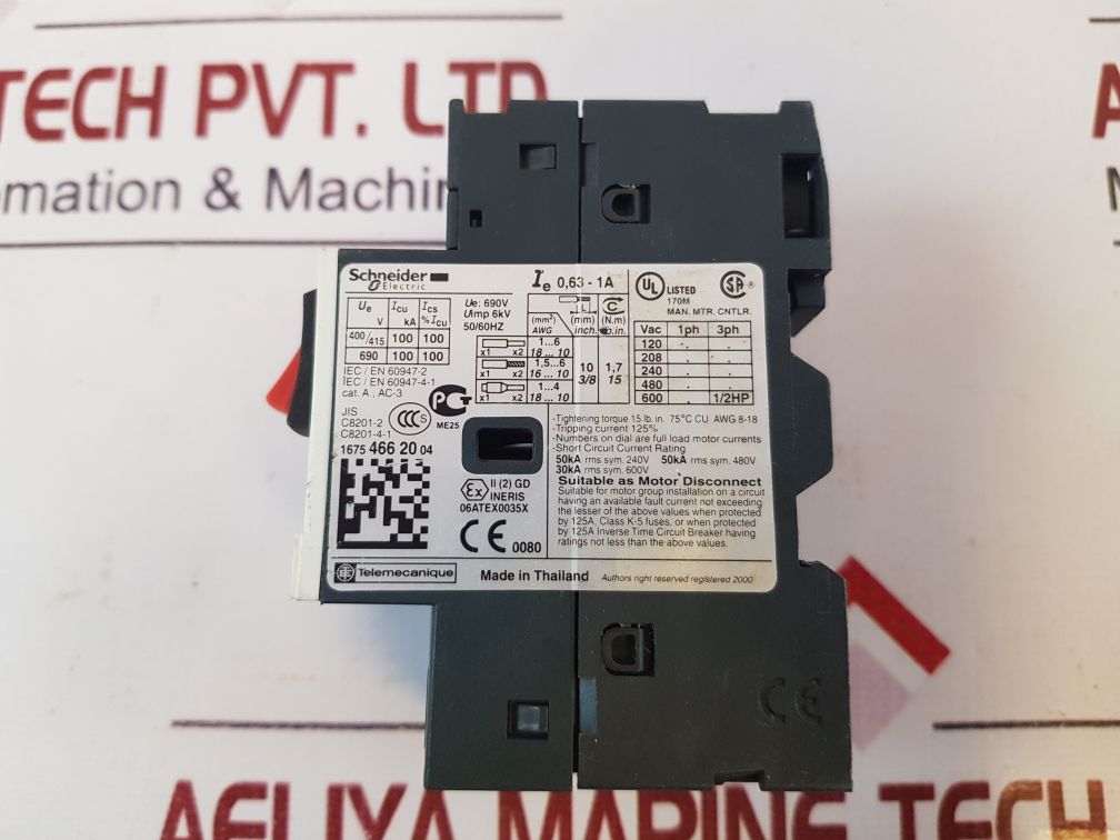 Schneider Electric Gv2Me05 Motor Circuit Breaker 0,63-1A
