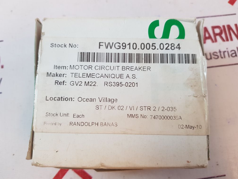 Schneider Gv2Me22 Motor Circuit Breaker