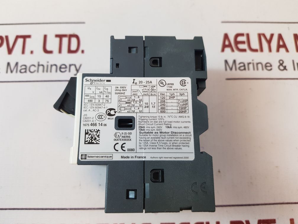 Schneider Gv2Me22 Motor Circuit Breaker