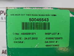 Schneider Electric Gv3Me80/56-80A Motor Circuit Breaker