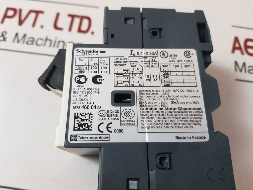 Schneider Electric Gv 2 Me04 Motor Circuit Breaker