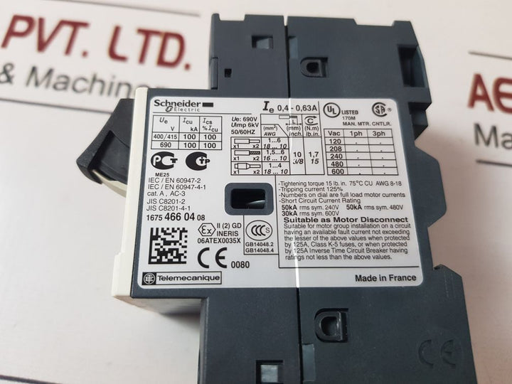 Schneider Electric Gv 2 Me04 Motor Circuit Breaker