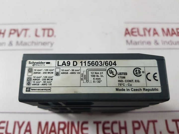 Schneider Electric La9 D 115603/604 Terminal Block