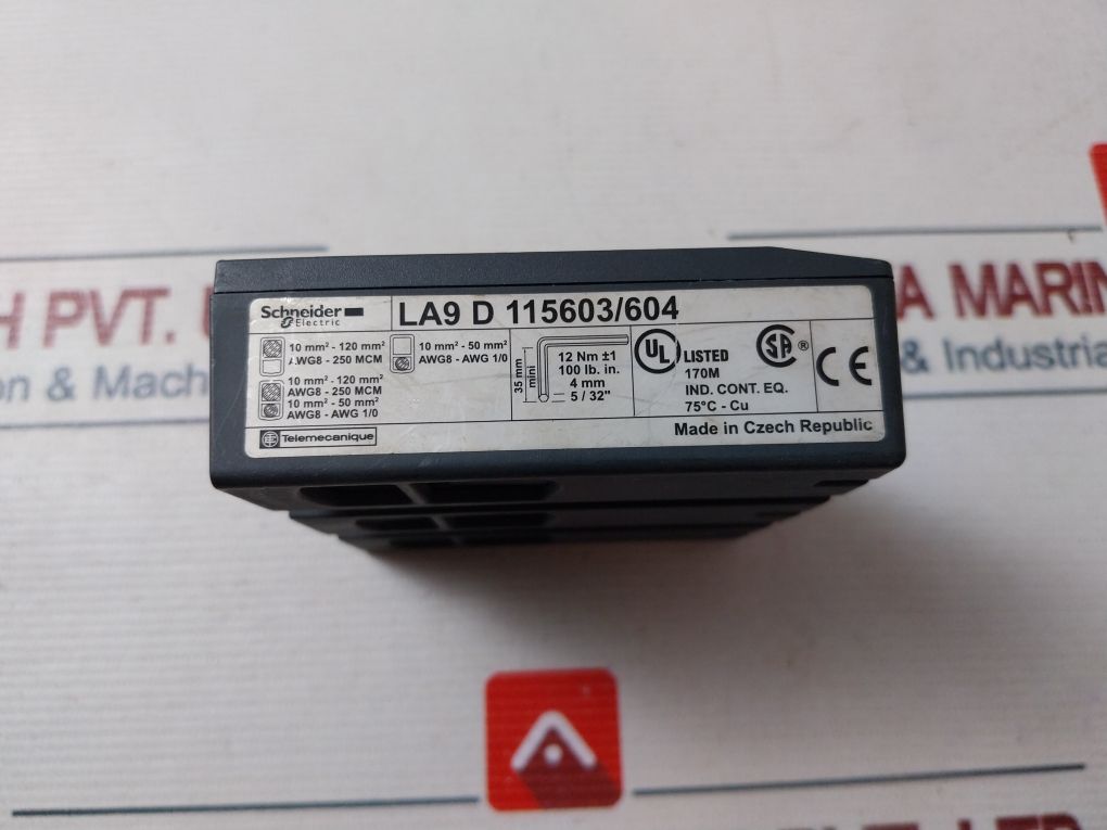 Schneider Electric/Telemecanique La9 D 115603/604 Terminal Block