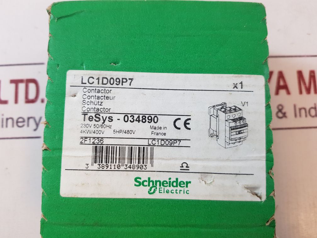 Schneider/telemecanique lc1d09p7 contactor