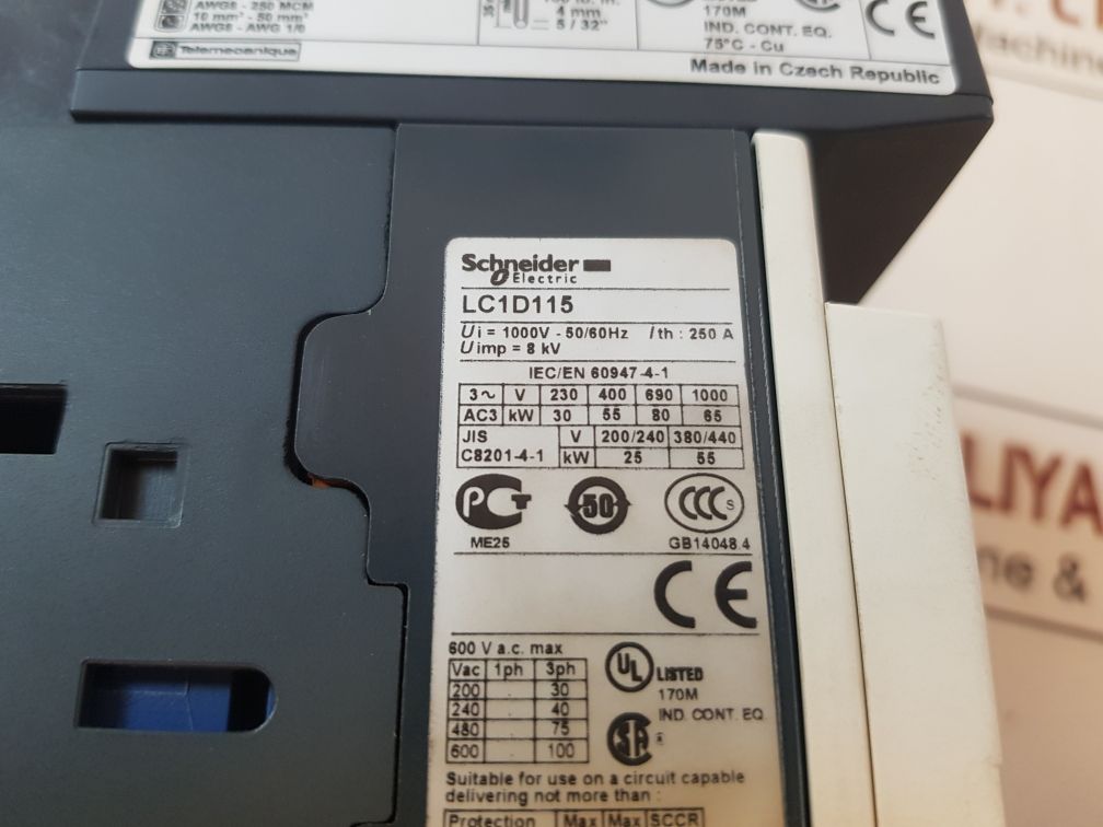 Schneider Electric Lc1D115 Contactor Free Shipping By Express