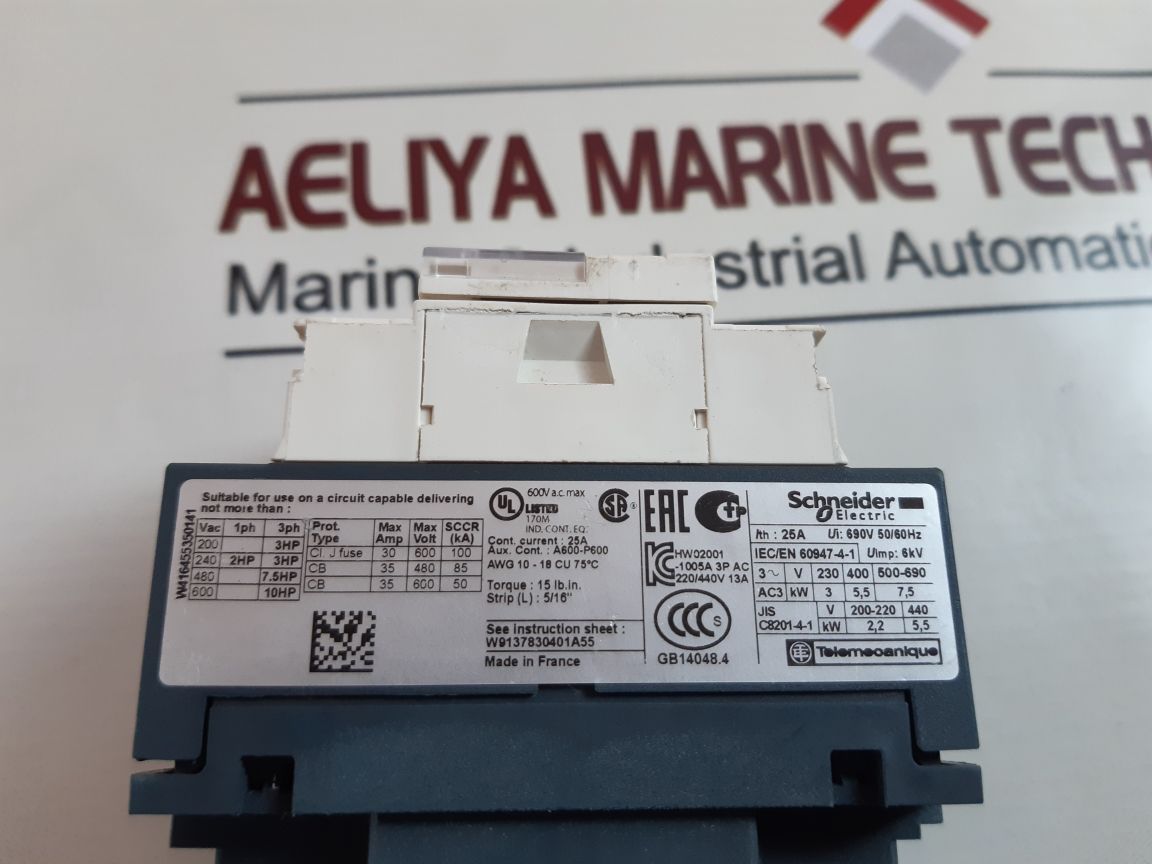 Schneider electric/telemecanique lc1d12r7 contactor