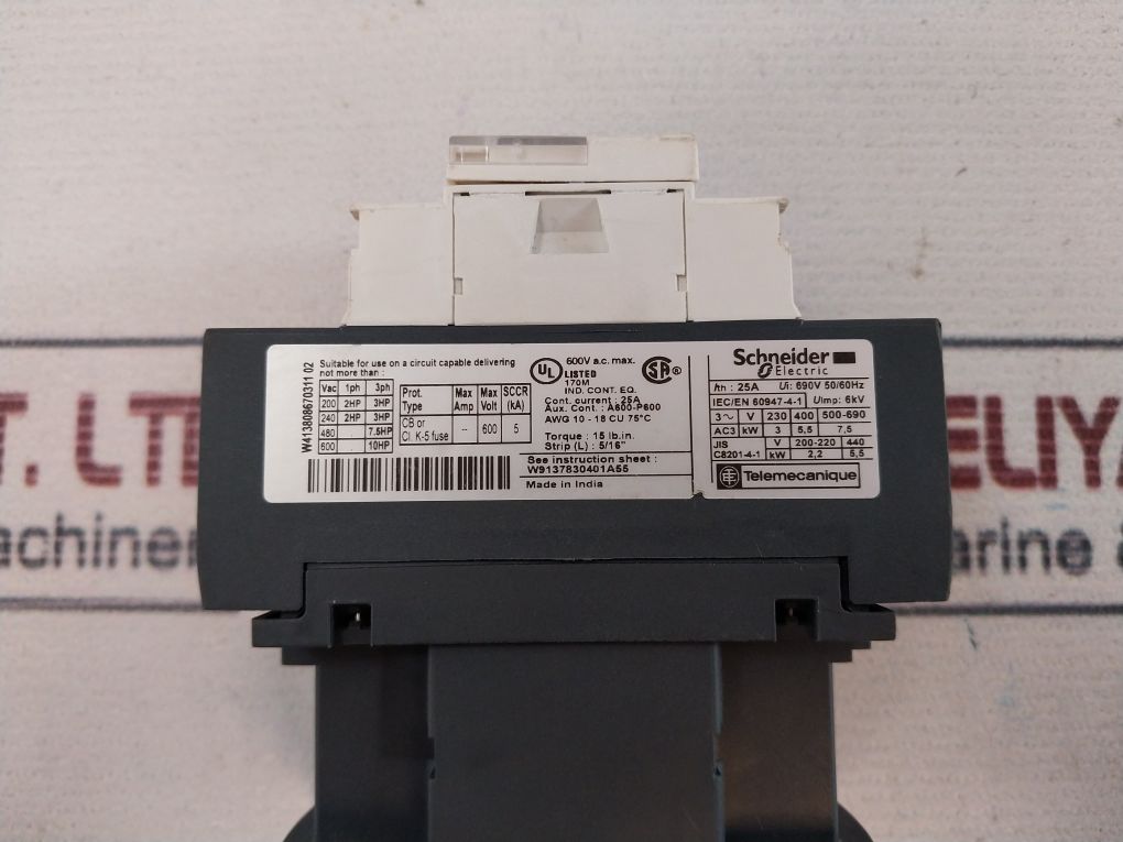 Schneider Electric Lc1D128 Contactor 110V 50/60Hz