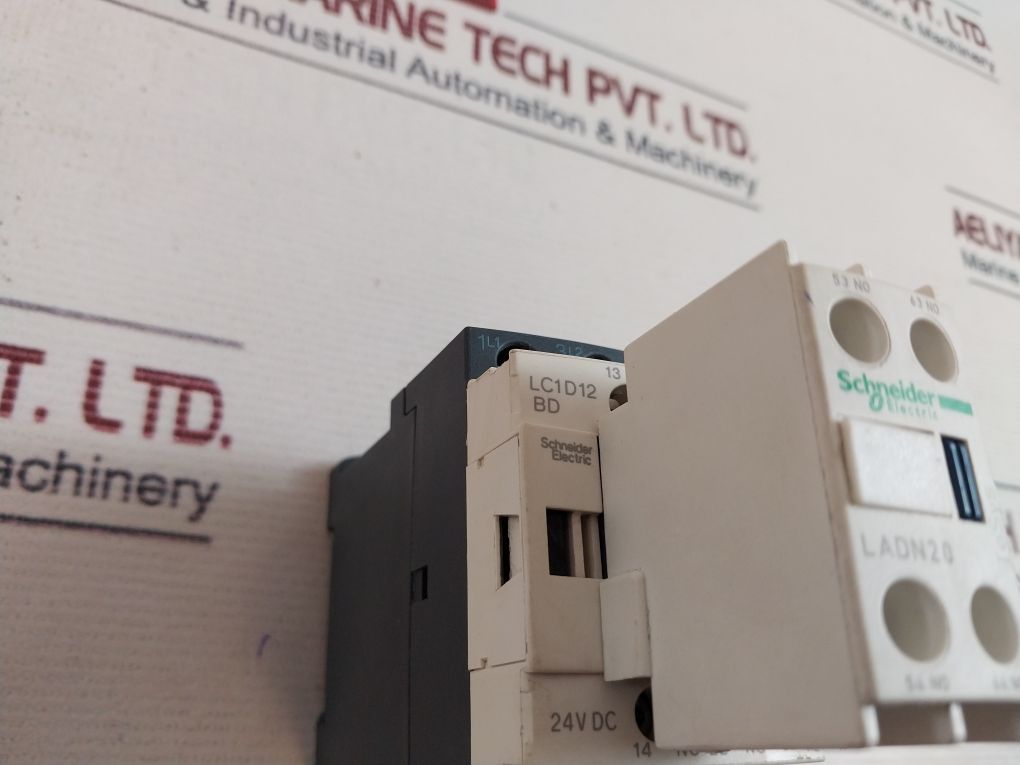 Schneider Electric Lc1D12Bd Contactor With Ladn20 Auxiliary Contact Block