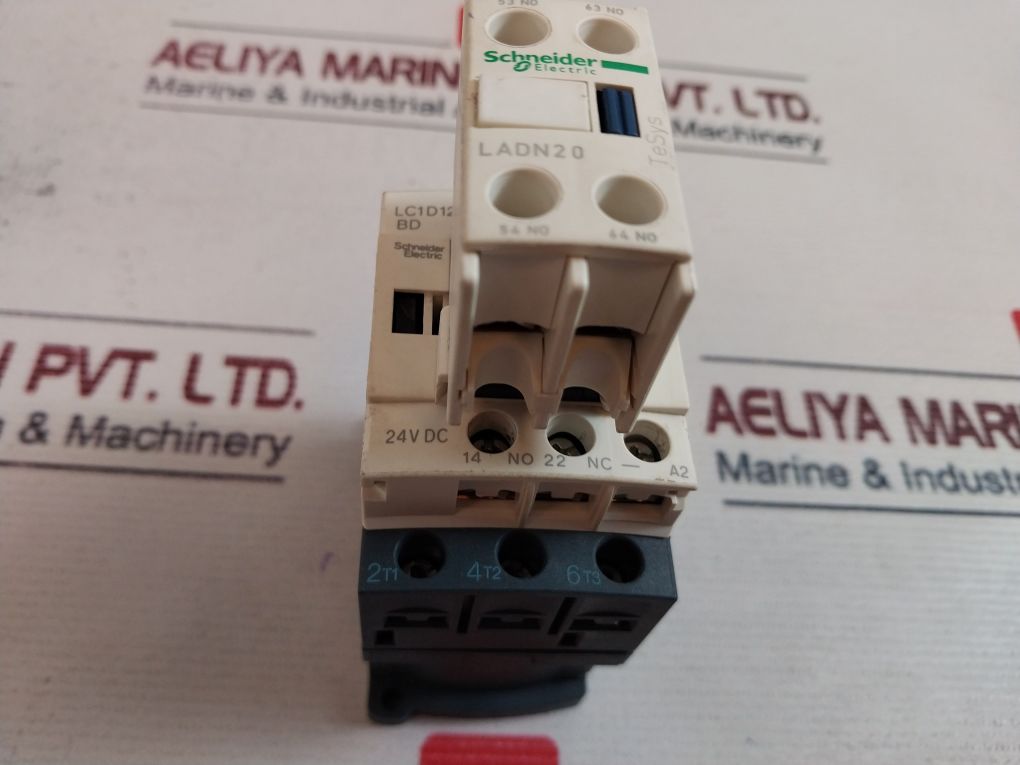 Schneider Electric Lc1D12Bd Contactor With Ladn20 Auxiliary Contact Block