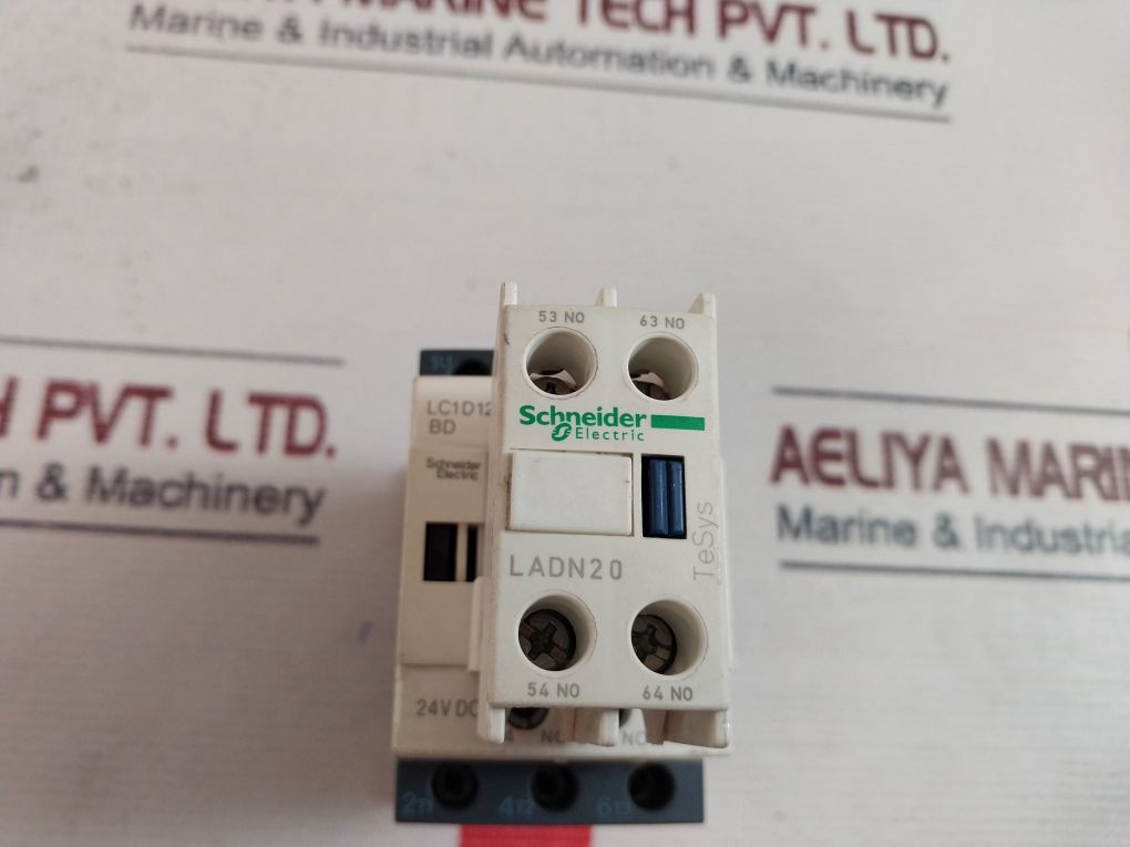 Schneider Electric Lc1D12Bd Contactor With Ladn20 Auxiliary Contact Block