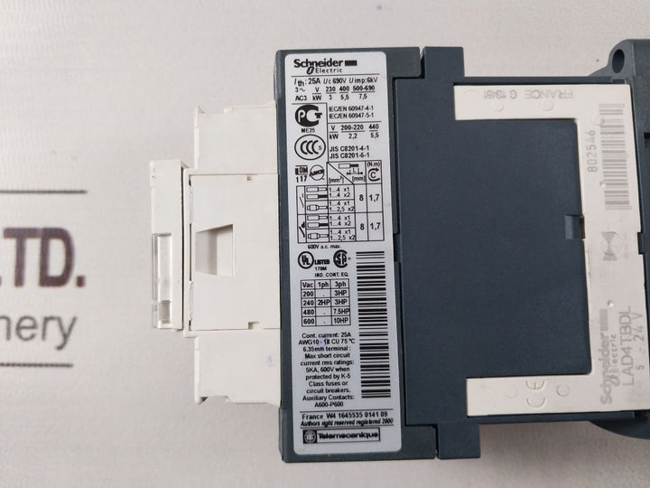 Schneider Electric/Telemecanique Lc1D12Bl Contactor