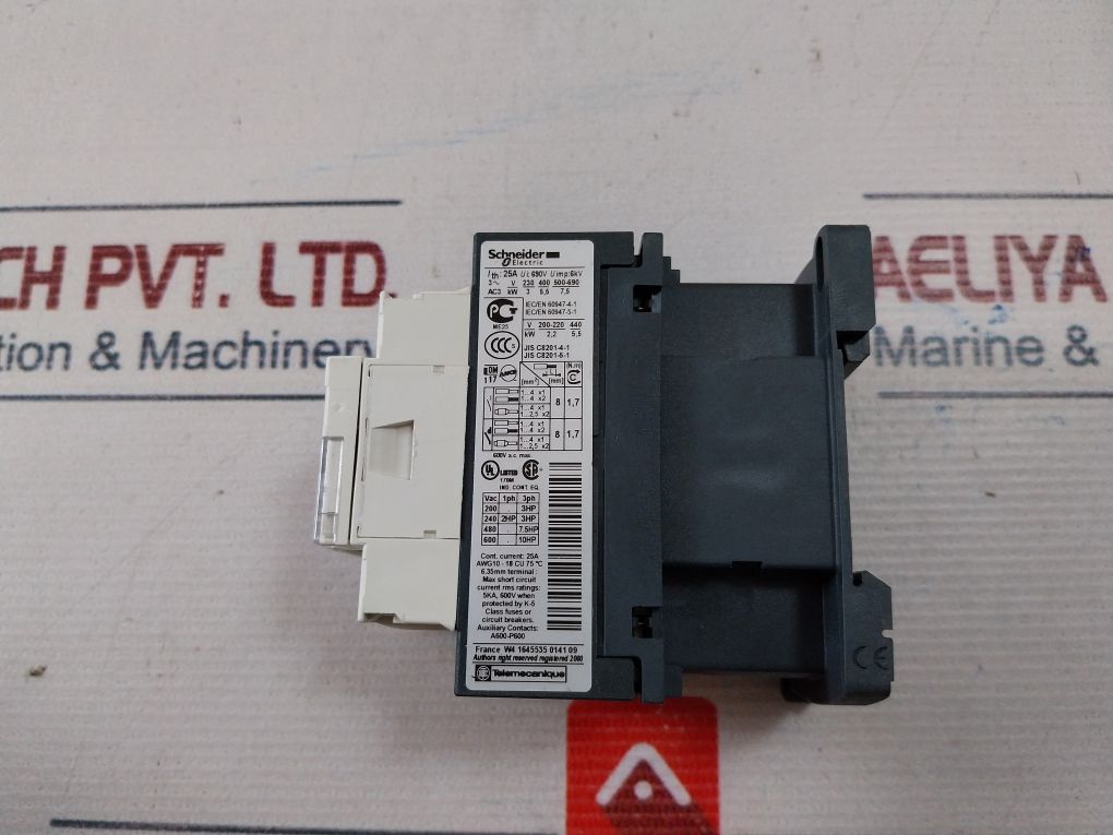 Schneider Electric Lc1D12E7 Contactor 48V 50/60Hz
