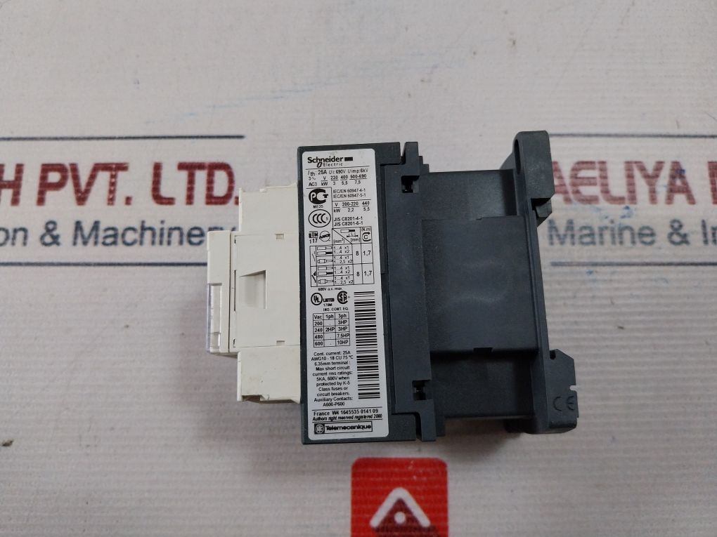 Schneider Electric Lc1D12E7 Contactor Tesys-034919 600 Vac