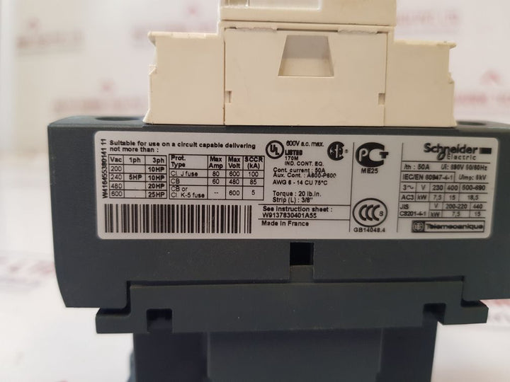 Schneider Electric Lc1D32 Contactor 400V 5060Hz
