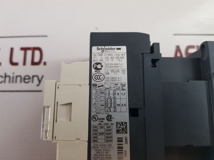 Schneider Electric Lc1D32R7 Contactor 440V 5060Hz Free Shipping