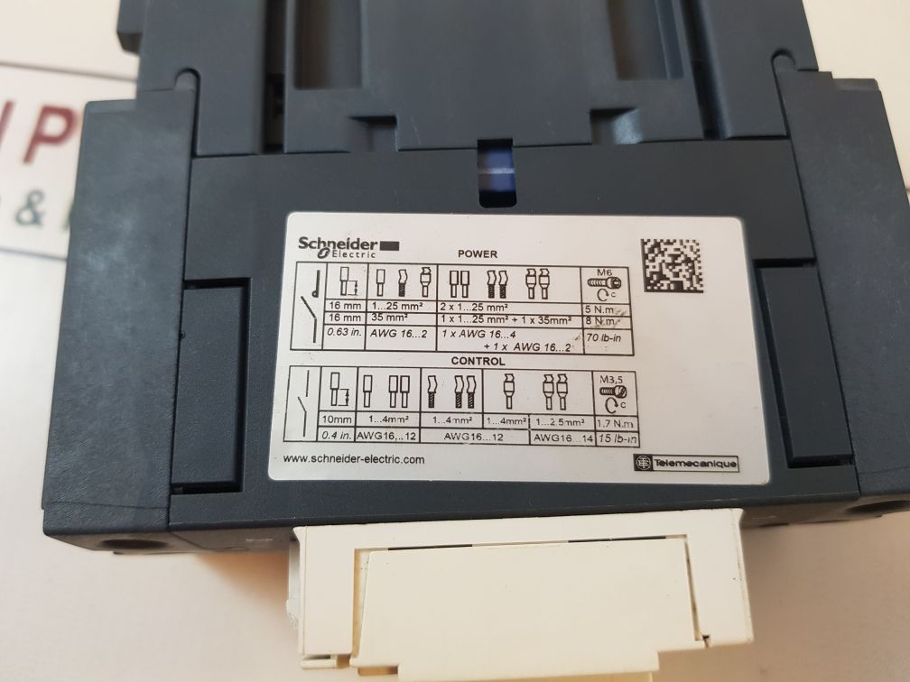 Schneider Electric Lc1D40A Contactor 50/60Hz
