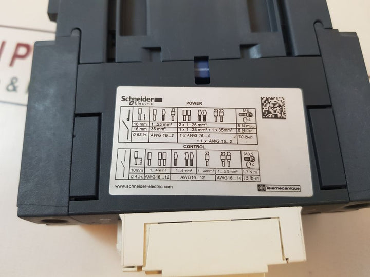 Schneider Electric Lc1D40A Contactor 50/60Hz