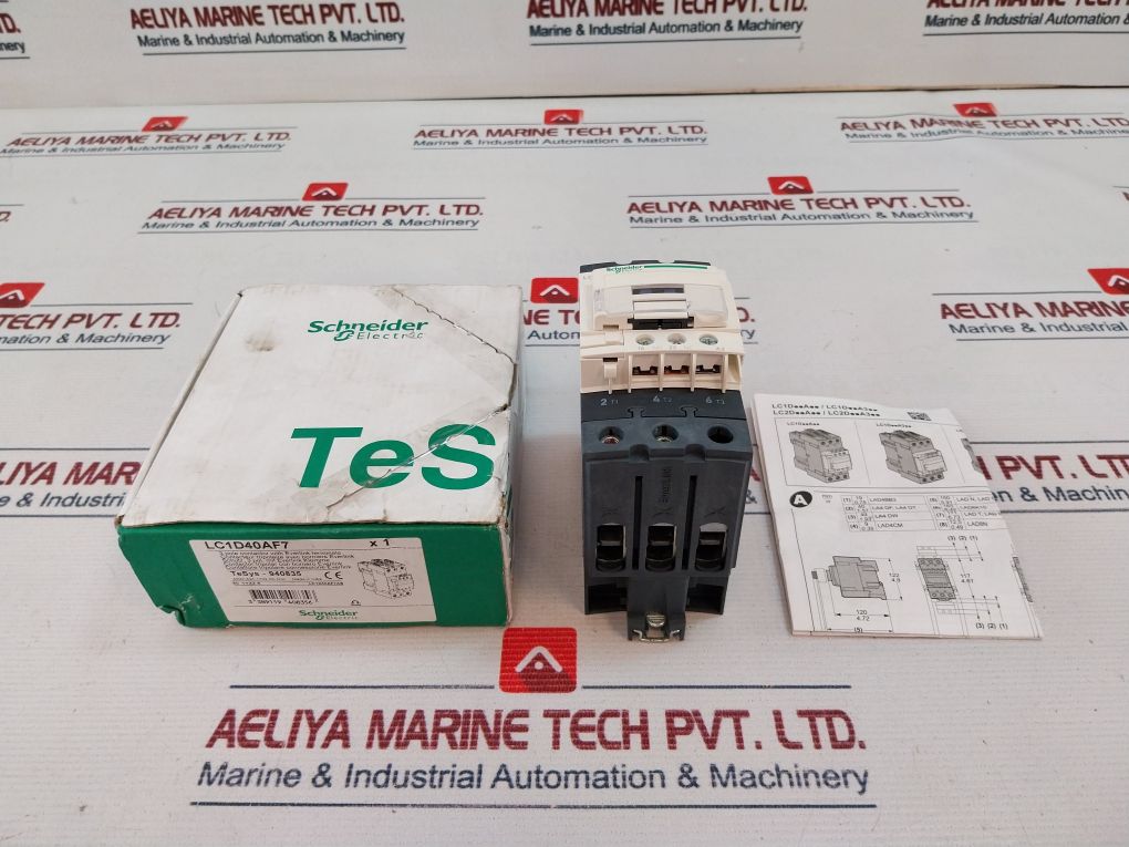 Schneider Electric Lc1D40A 3 Pole Contactor With Everlink Terminals