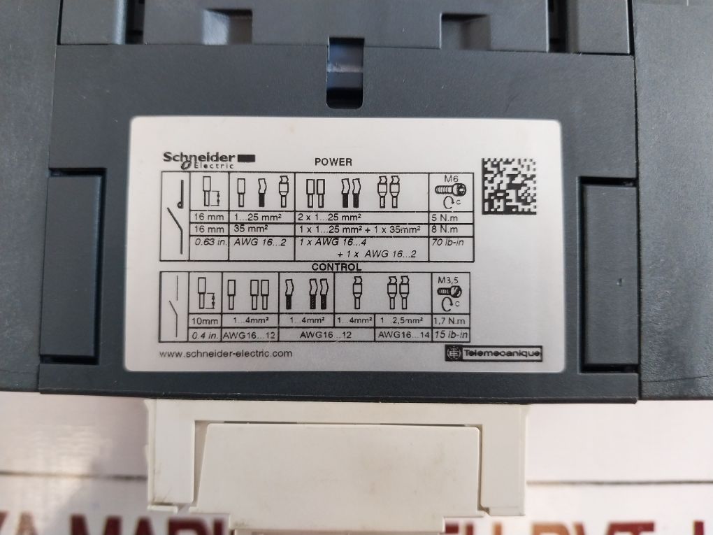 Schneider Electric Lc1D40A Contactor 220V 50/60Hz