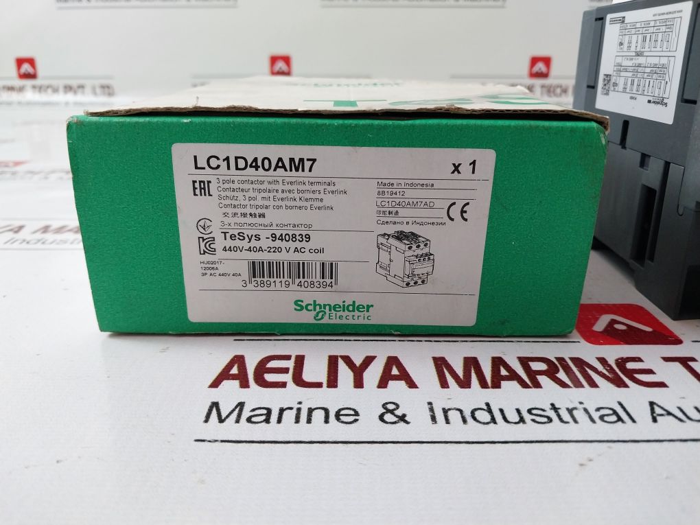 Schneider Electric Lc1D40A Contactor Lc1D40Am7