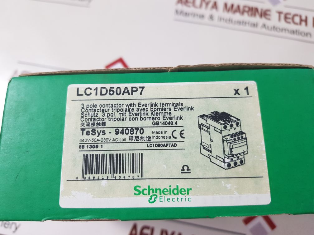 Schneider Electric Lc1D50Ap7 3-pole Contactor
