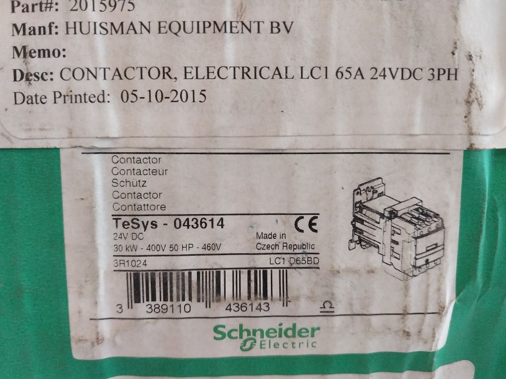 Schneider Electric Lc1D65 Contactor