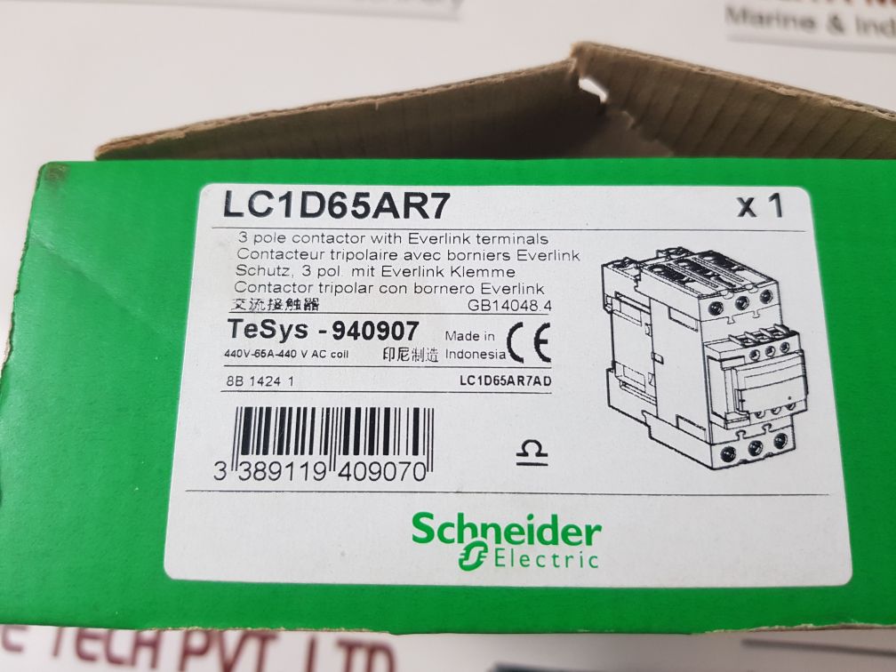 Schneider Electric Lc1D65Ar7 3-pole Contactor
