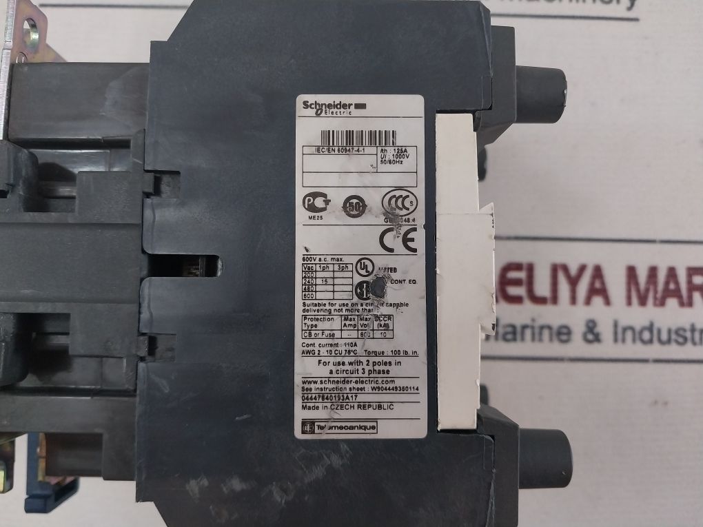 Schneider Electric Lc1D80008 Contactor