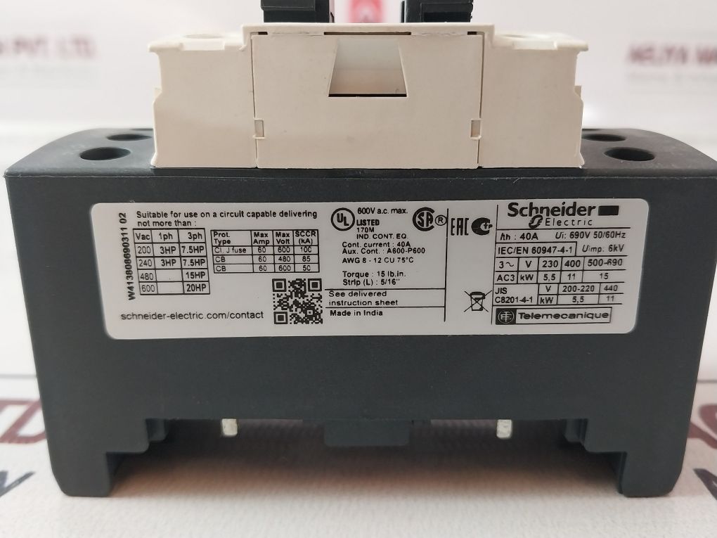 Schneider Electric Lc1Dt40 40A
