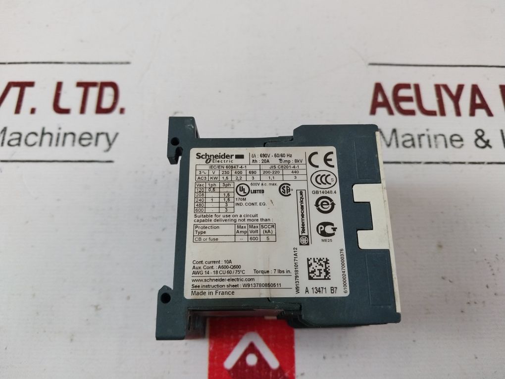 Schneider Electric Lc1K0610B7 Contactor