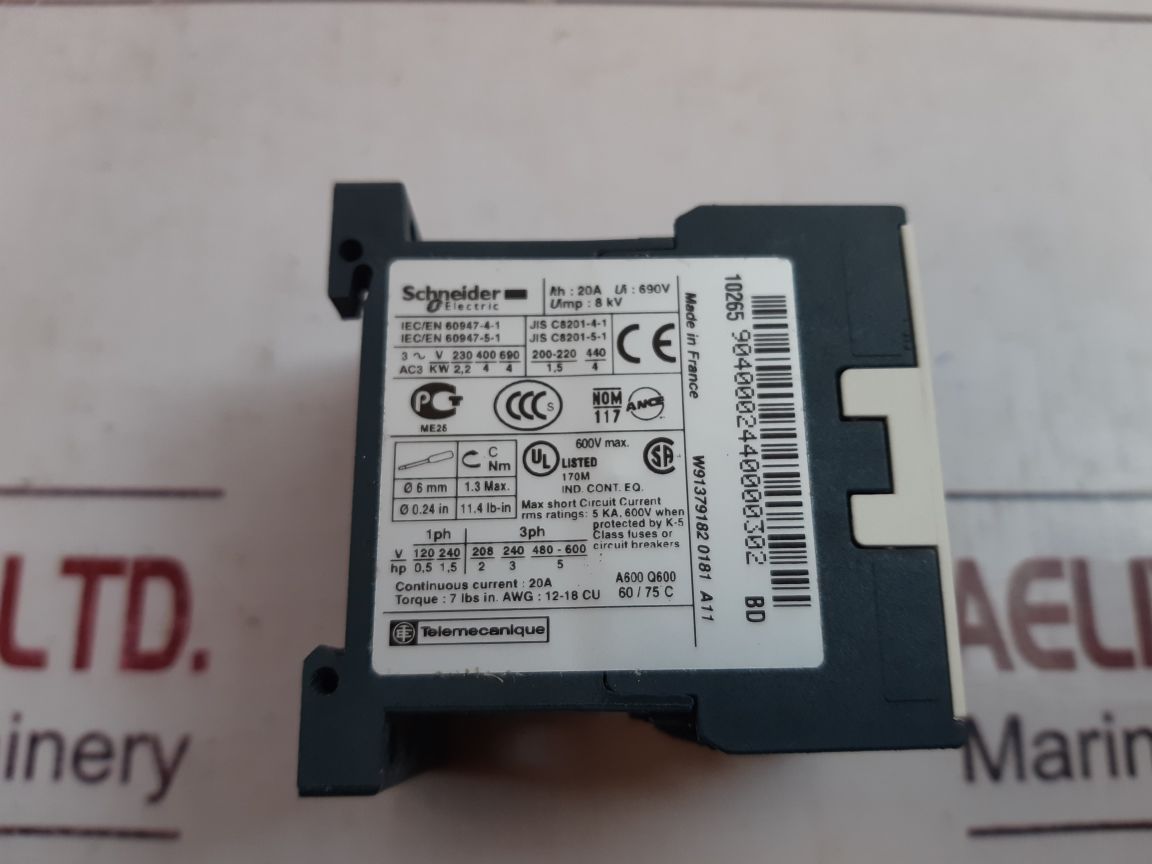 Schneider Electric Lp1K09004Bd Contactor