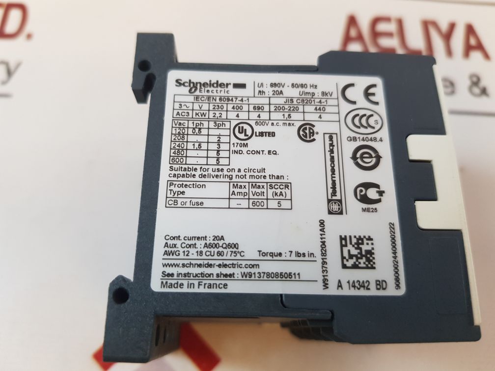 Schneider Electric Lp1K09008Bd Contactor