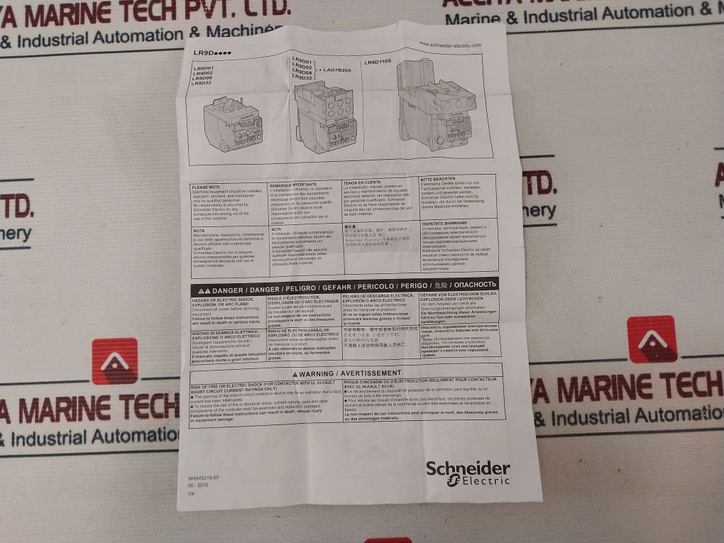 Schneider Electric Lr9D110S Electronic Overload Relay With Contactor Lad7B205