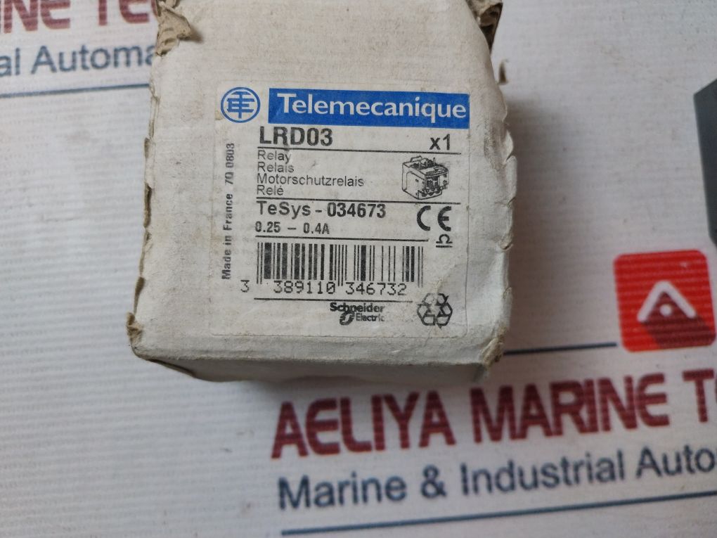 Schneider Electric Lrd03 Thermal Overload Relay