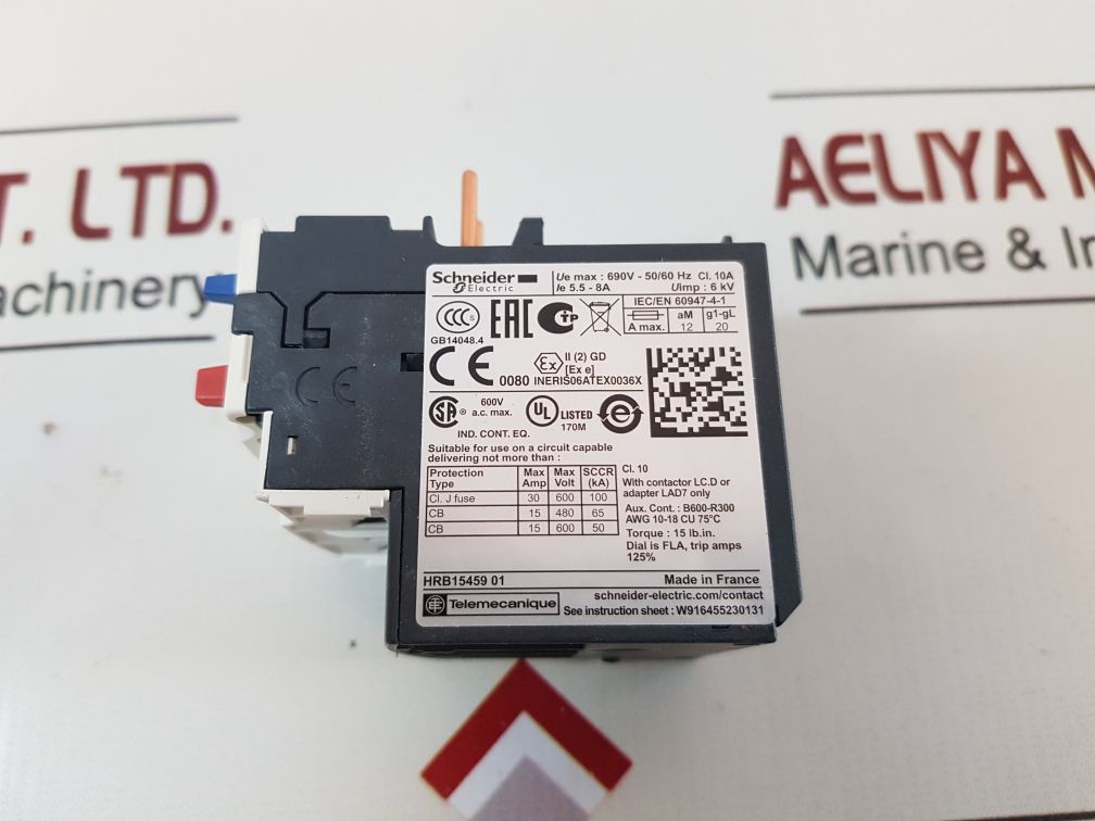 Schneider electric lrd12 thermal overload relay