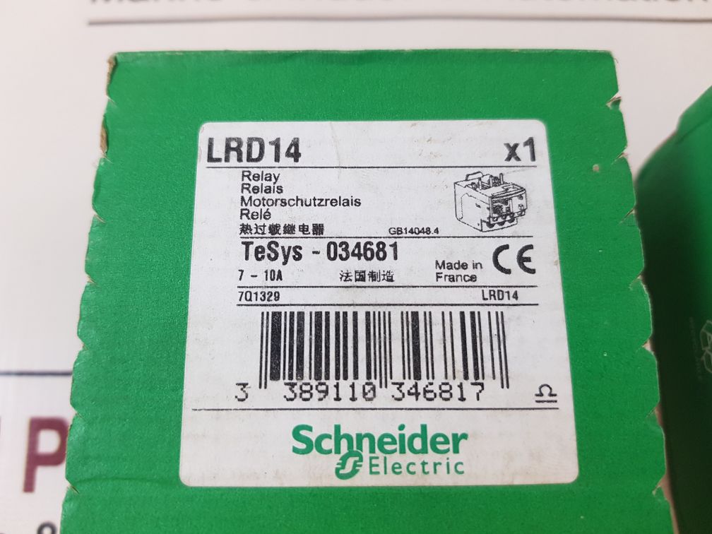Schneider Electric Lrd14 Thermal Overload Relay With Box