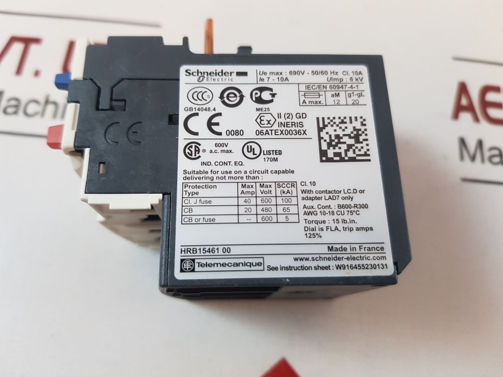 Schneider Electric Lrd14 Thermal Overload Relay With Box