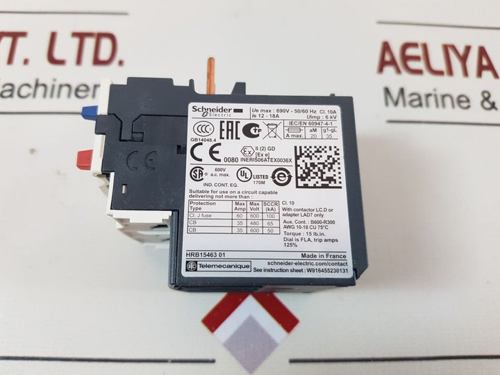 Schneider Electric Lrd21 Thermal Overload Relay