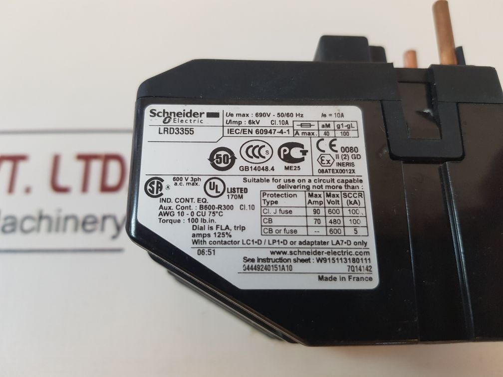 Schneider Electric Lrd3355 Thermal Overload Relay
