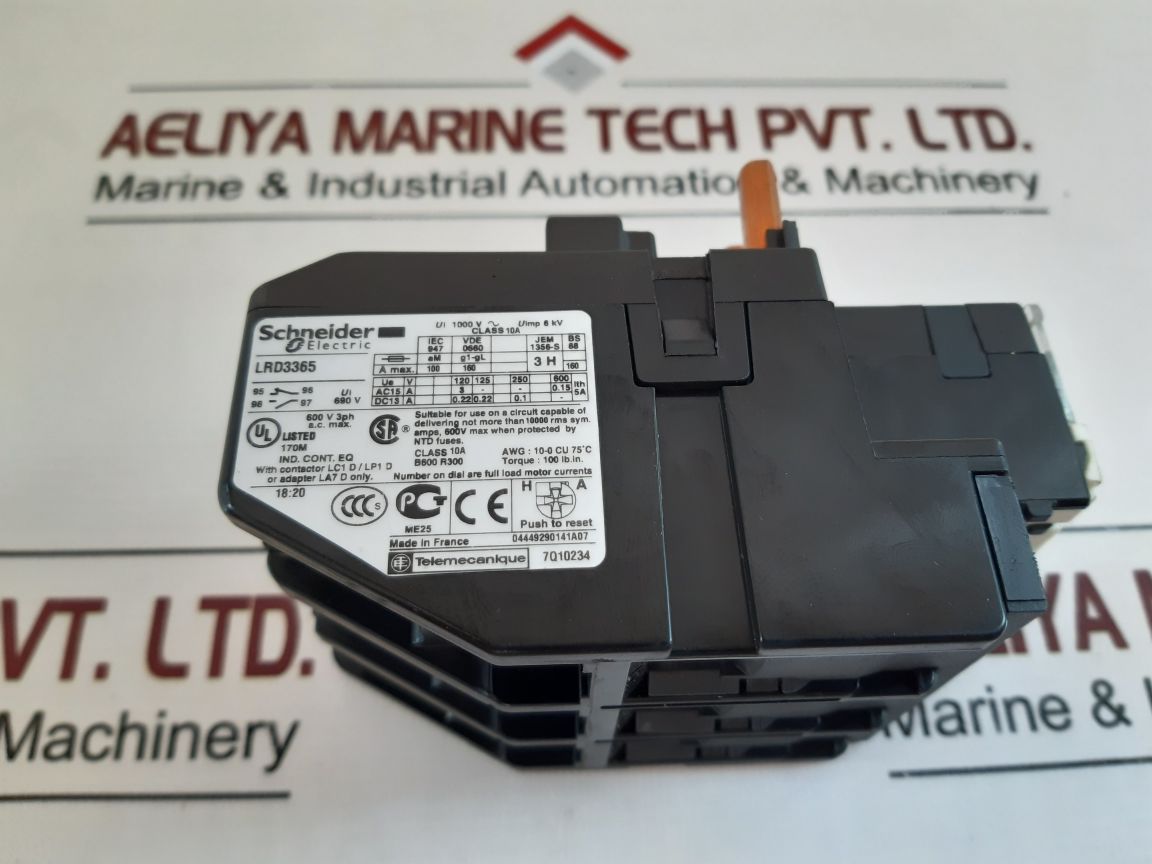 Schneider Electric Lrd3365 Thermal Overload Relay
