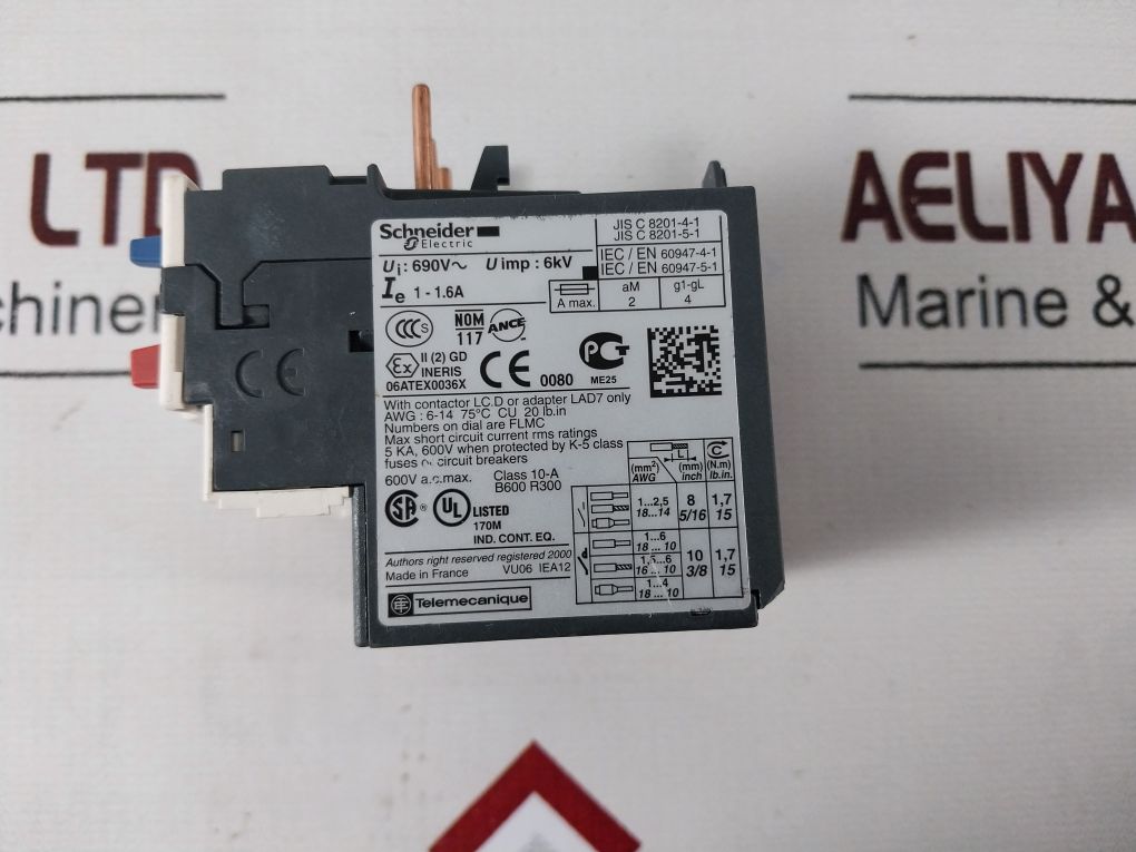 Schneider/Telemecanique Lrd 06 Thermal Overload Relay 