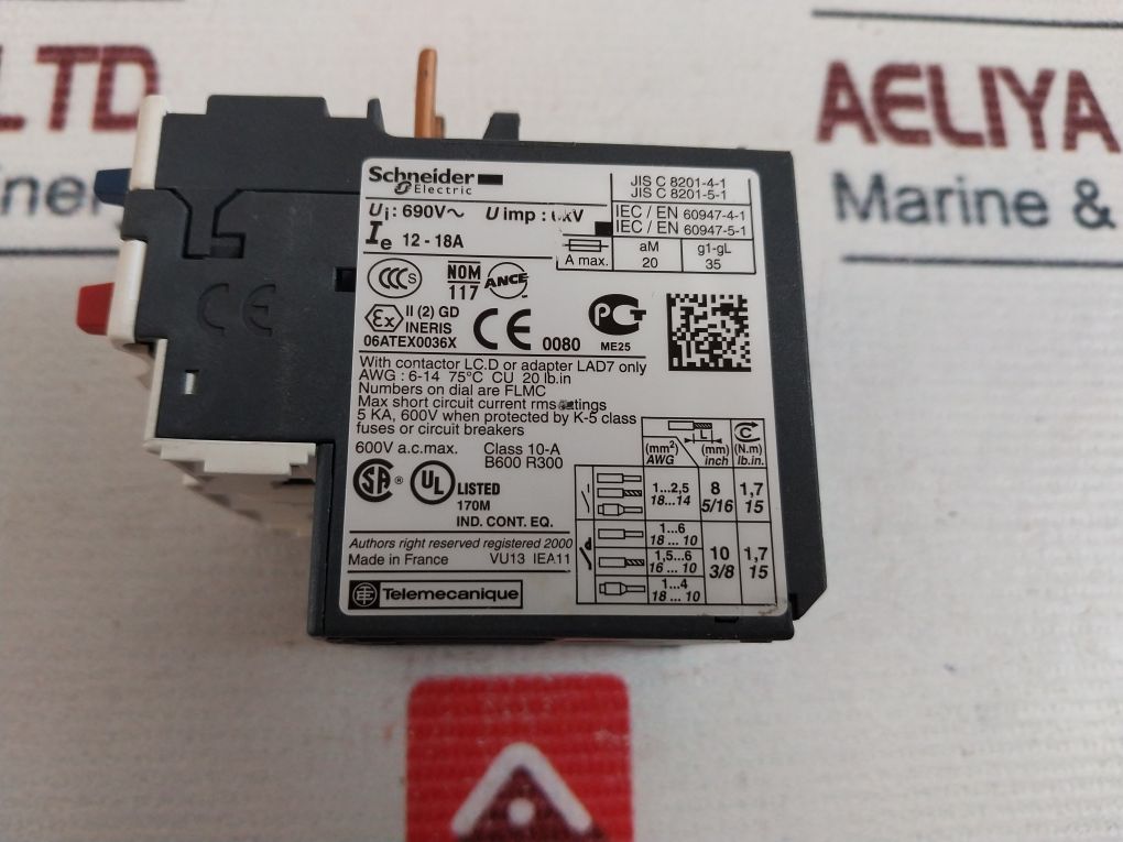 Schneider Electric Lrd 21 Thermal Overload Relay 10-a
