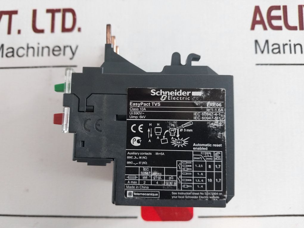 Schneider Lre06 Thermal Overload Relay 1-1.6A