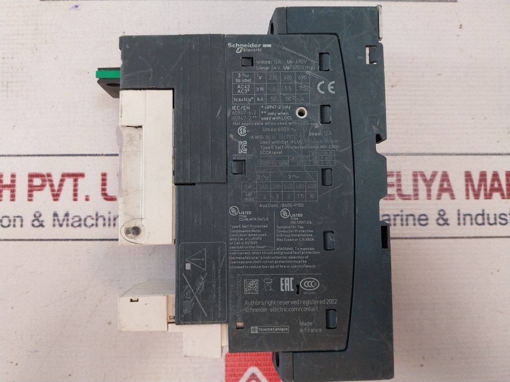 Schneider Electric Luca12Bl Motor Starter With Lua1C20 Auxiliary Contact Block