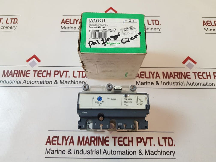Schneider Electric Lv429031 Circuit Breaker Tm80D Trip Unit