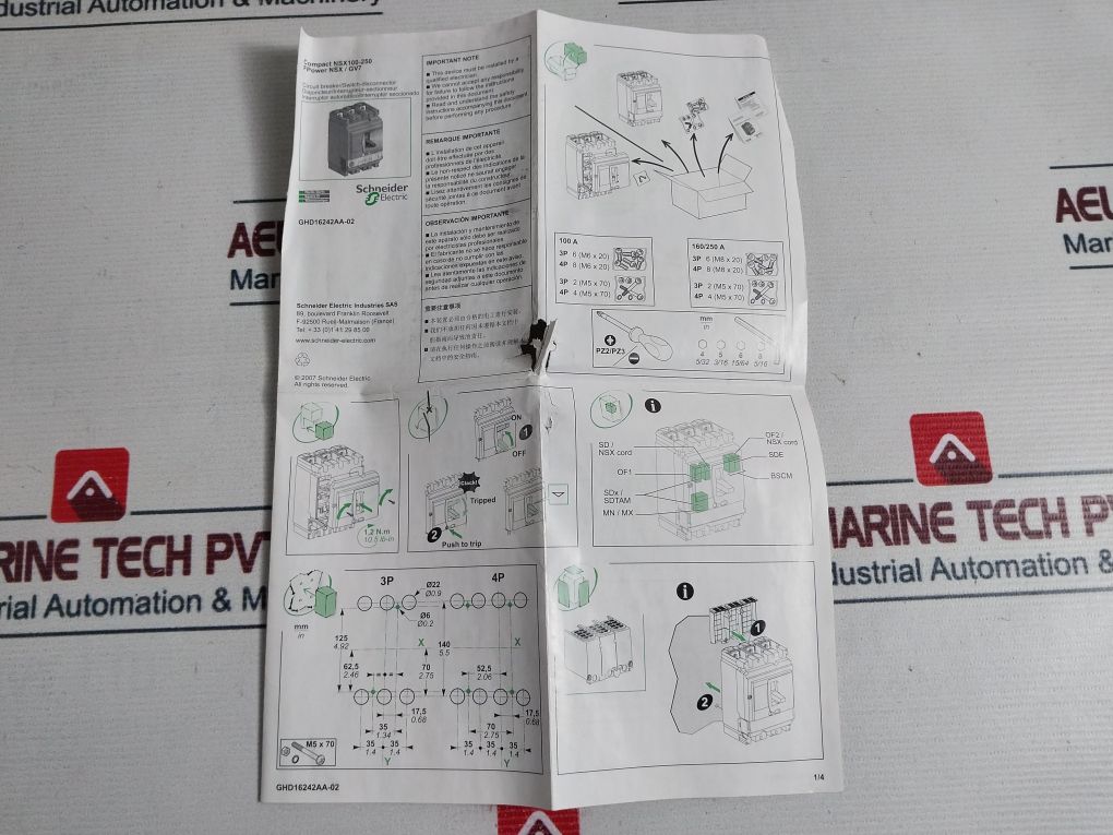 Schneider Electric Lv429741 Circuit Breaker Nsx 100F