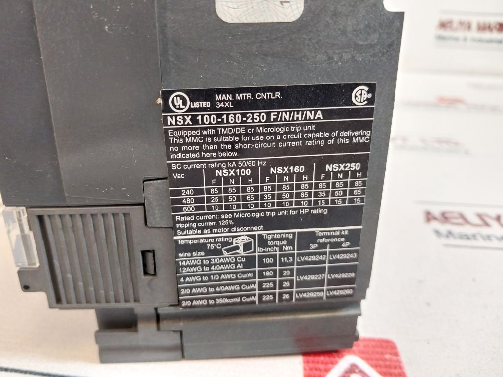 Schneider Electric Lv429770 Circuit Breaker Nsx 100F
