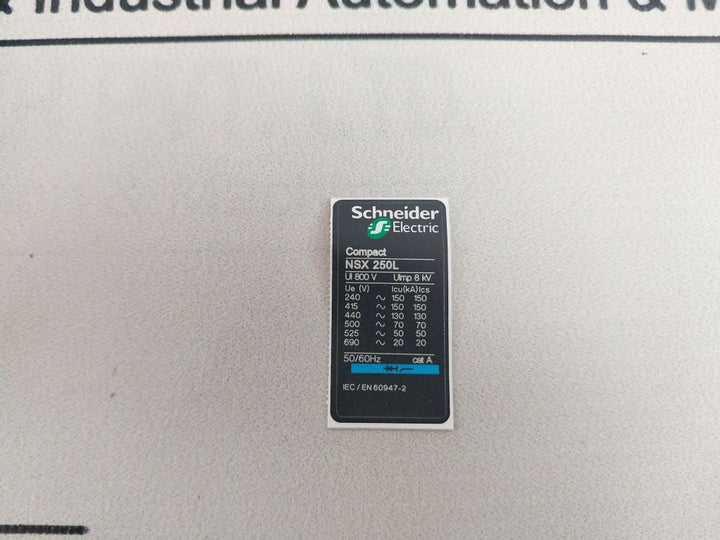 Schneider Electric Lv431405 Compact Nsx Circuit Breaker 800V 50/60Hz