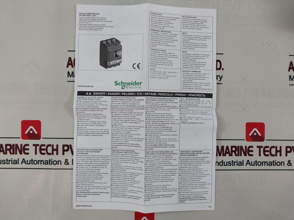 Schneider Electric Lv431405 Compact Nsx Circuit Breaker 800V 50/60Hz